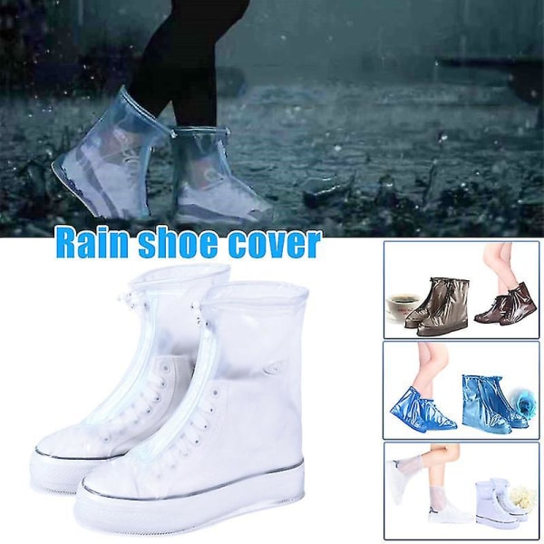 Waterproof and anti-skid boots and rain boots(2) White S
