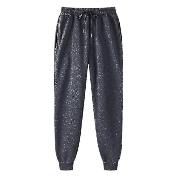 Menn Bukser Joggebukser Hip-hop Bukser Leggings Vatterte Casual Bukser - Perfekt Mørk Grå Dark Gray L