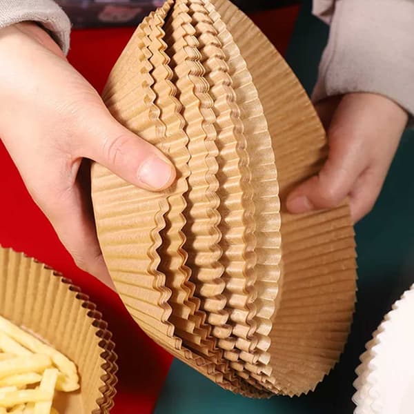Air Fryer Papper 100-pack - 20cm Engångspapper för Luftfritös brun brown