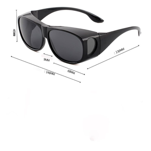 Polariserade solglasögon över glasögon runt solglasögon över Uv400 pantherine