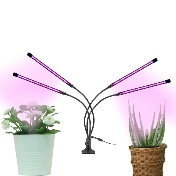 Led växtlampa inomhus växtljus med automatisk på- och avstängningstimer Usb