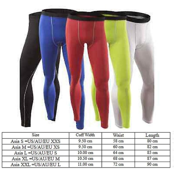 skinny leggings for menn Red M