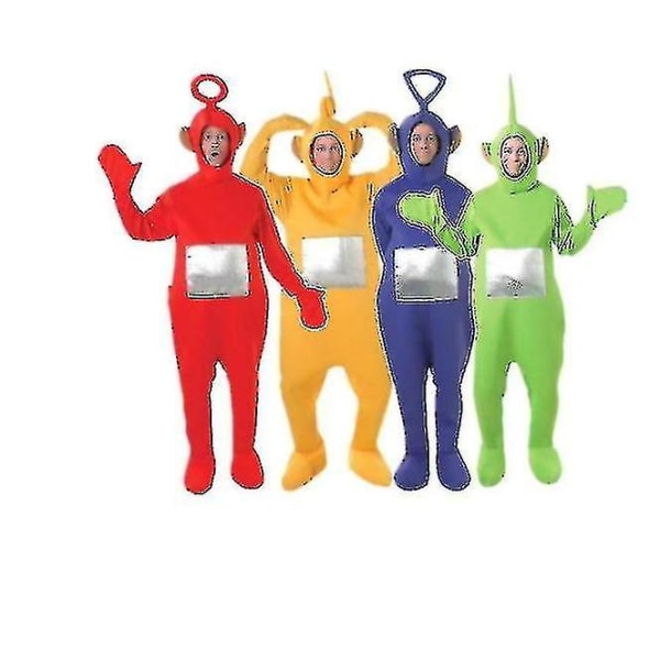 2024-halloween voksen Teletubbies kostyme for foreldre-barn kostyme-1_y V green