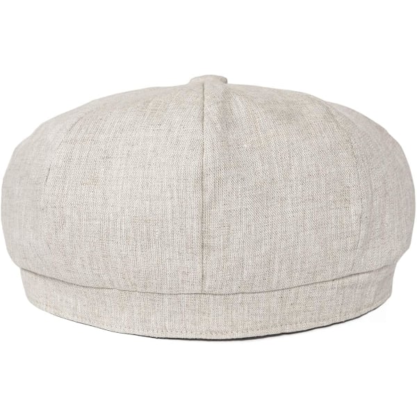 Herringbone pustende sommerhatt i lin for menn