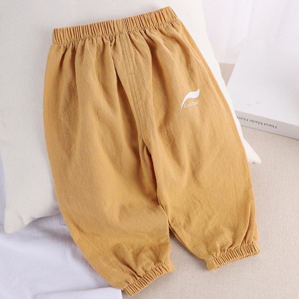 Children's stretch casual sports trousers Yellow 2-3T
