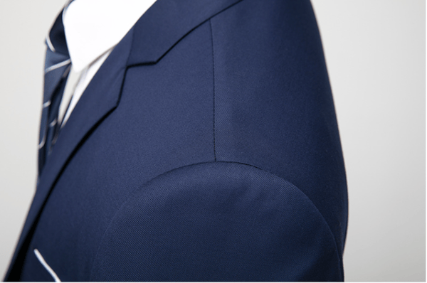 Herrar 3-delad Slim Fit Kostymset, Solid Jacka Väst Byxor Navy blue Navy blue L