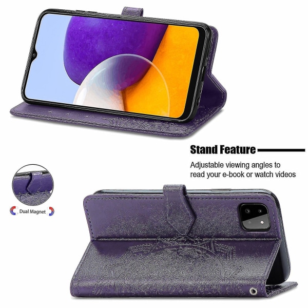 Samsung Galaxy A22 5g Fodral Läder plånboksfodral Magnetic Flip