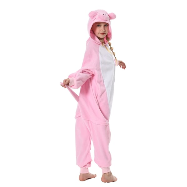 Unisex-lasten Onesie-pyjaman pehmoasu Söpö Halloween-asu K pinkpig 125