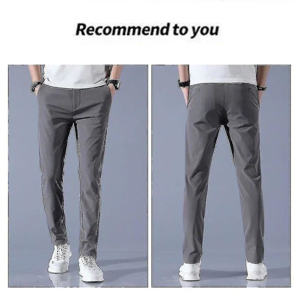 Men's Golf Trousers Quick Drying Long Comfortable Leisure Trousers With Pockets CMK Black 30