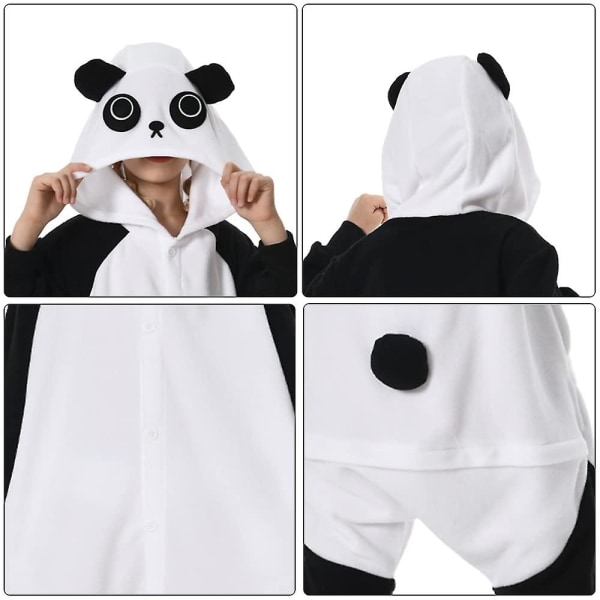 Unisex børne onesie pyjamas plys kostume Sødt Halloween kostume K Panda 125