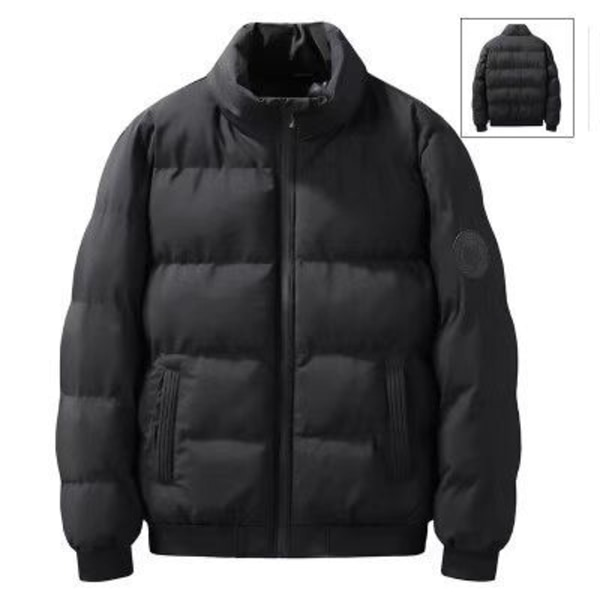 Talvitakki Miesten takki Puuvillatakki Lämmin Rento Kevyt takki musta svart 7XL