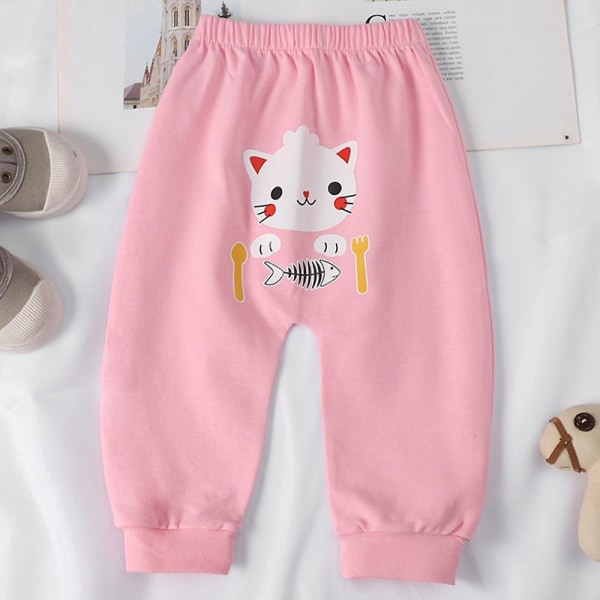 Children's long printed harem pants Pink 24-36 M