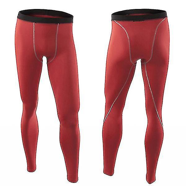 miesten ohuet leggingsit Red L