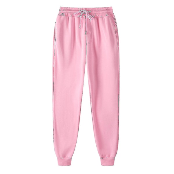 Menn Bukser Joggebukser Hip-hop Bukser Leggings Vatterte Casual Bukser - Perfekt Rosa Pink XL