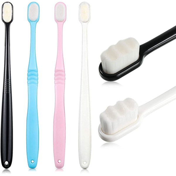 4 kpl Soft Toothbrush Micro Nano -hammasharja