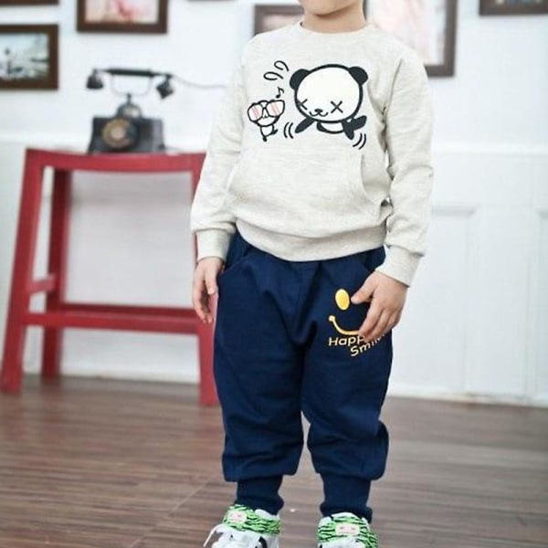 Children's casual printed trousers Navy Blue 5-6 Years