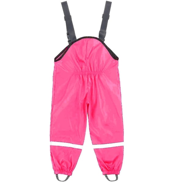 New 2023 Unisex Children's Rain Dungarees Windproof And Waterproof Mud Trousers Changzhao CMK Pink 116