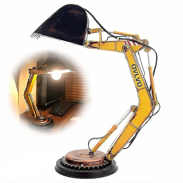 Gravemaskin Robotarm Skrivebordslampe Kreativ Bord Led Nattlampe