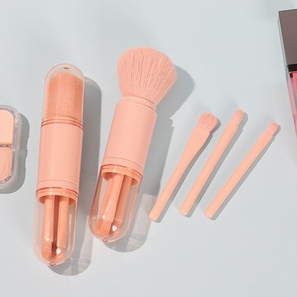 4 in 1 Makeup Brush Beauty Tools Sisäänvedettävä kannettava