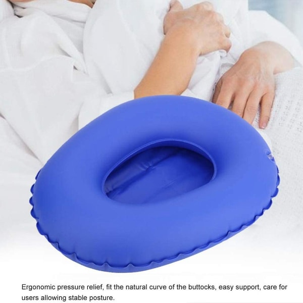 Vaskbar bærbar luftoppblåsing Blå sengpanne