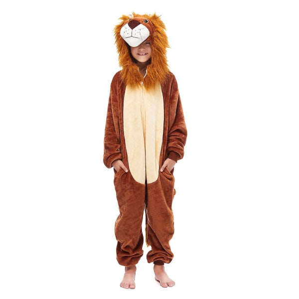 Unisex-lasten Onesie-pyjaman pehmoasu Söpö Halloween-asu K Lion 85