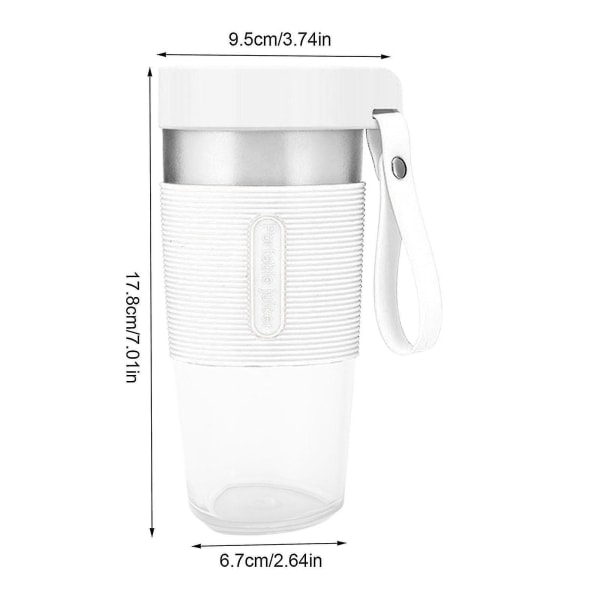 Bärbar juicepressbägare 350 ml elektroniska USB 2-blad