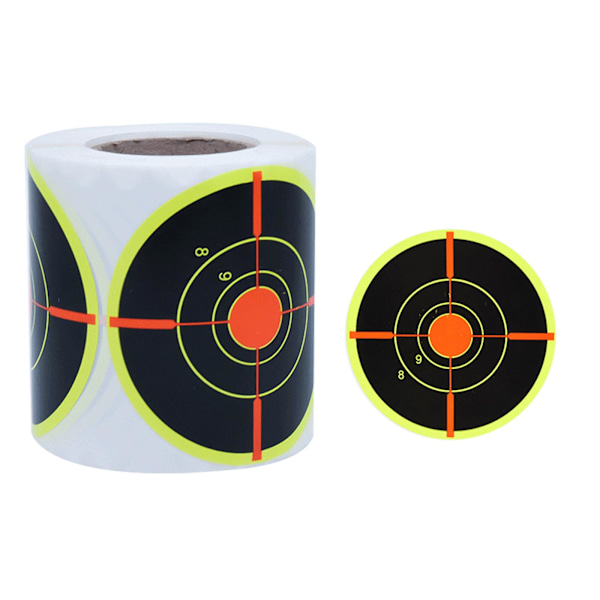 200 stk/Rullende skyte-mål klistremerke skyte mål Splatter R black yellowA One-size
