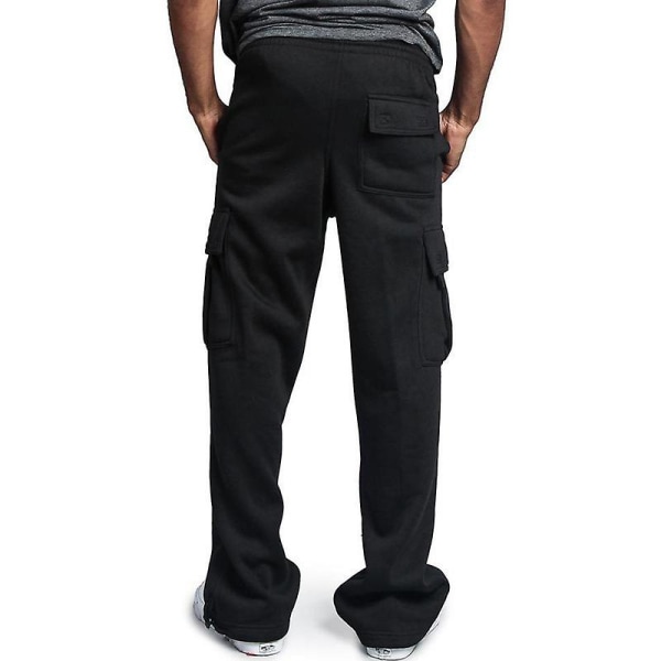 Men's Solid Color Drawstring Lounge Pants Black XL