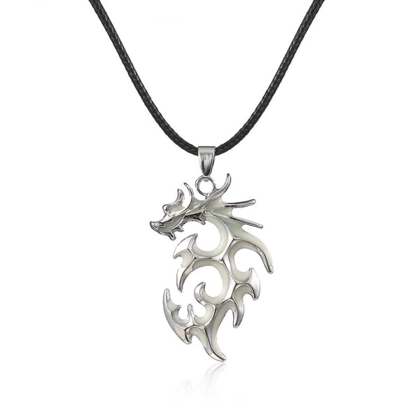 Shxx Flame Dragon Luminous Pendant Hollow Necklace Accessories