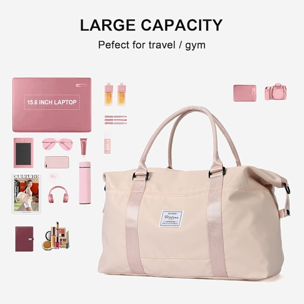 Sportresor Duffle Bag Stor gymväska för kvinnor, Weekendväska Bärväska för flygplan, Dam Beach Bag Overnight Bag