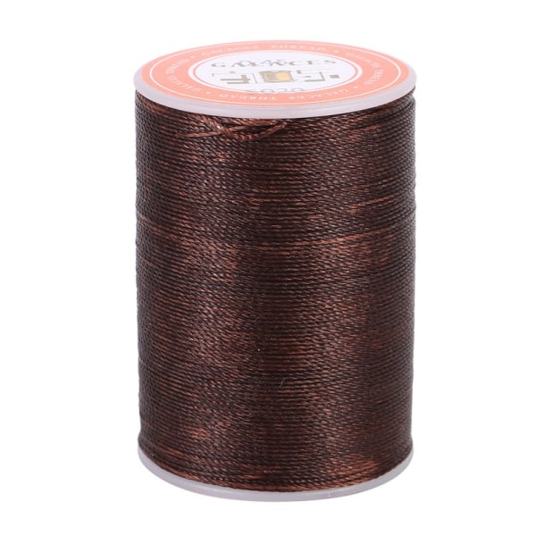 【Lixiang Butik】 160 m/rulle 0,45 mm polyesterläder sömnad rund vaxad tråd sladd Gör det själv hantverk (brun) Brown