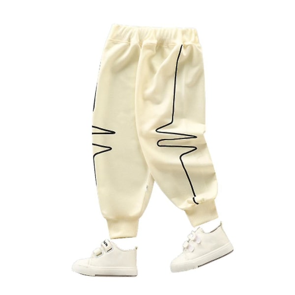 Children's Stretch Comfortable Casual Sports Trousers Beige 12-18Months