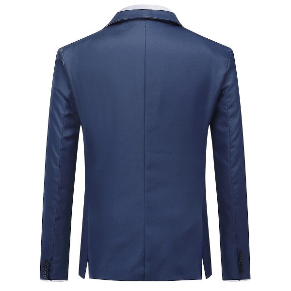 Single Breasted Casual Suit Toppjakke for menn 6 farger CMK Navy Blue L