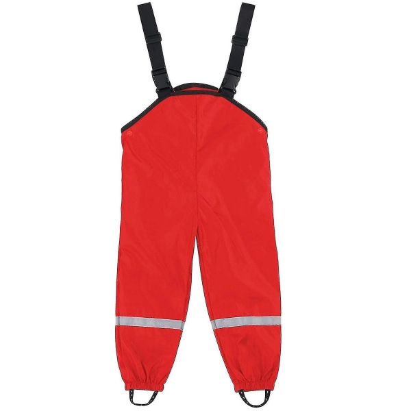 New 2023 Unisex Children's Rain Dungarees Windproof And Waterproof Mud Trousers Changzhao CMK Red 140