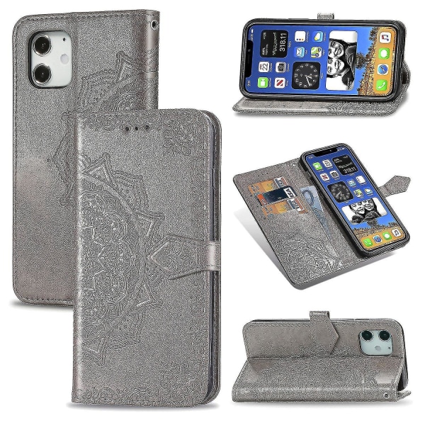 Iphone 11 case cover Magneettinen läppäsuoja - harmaa