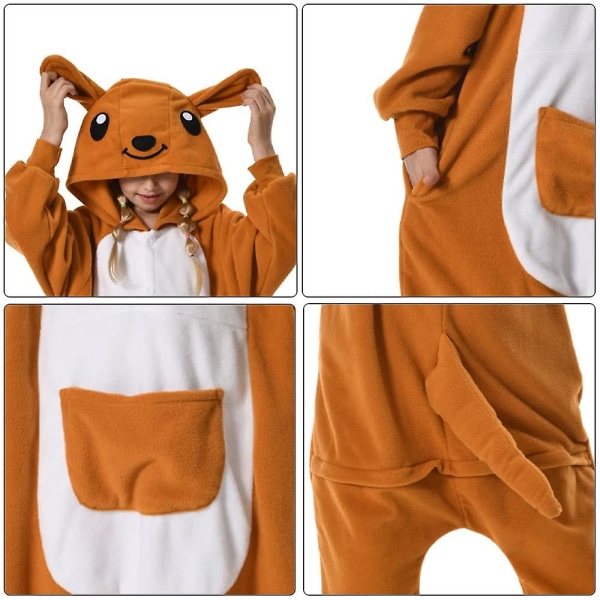 Unisex-lasten Onesie-pyjaman pehmoasu Söpö Halloween-asu K Kangaroo 105