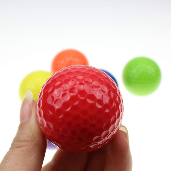 12 stk blandede fargede golfballer, driving range golfballer