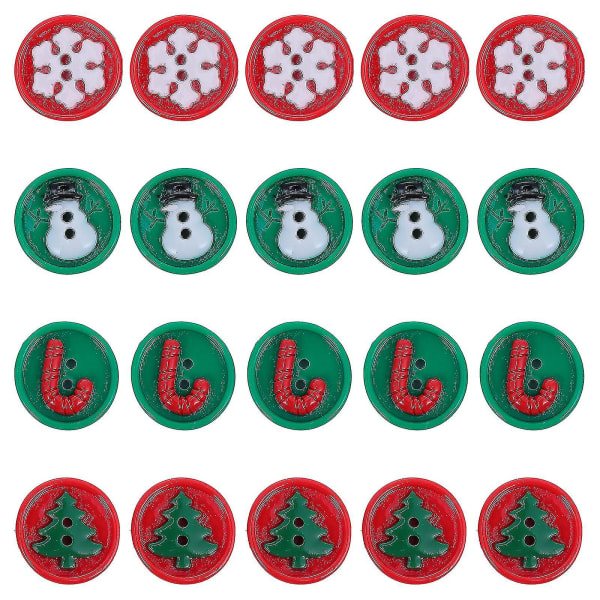20Pcs Sewing Buttons Christmas Buttons Diy Sewing Accessories