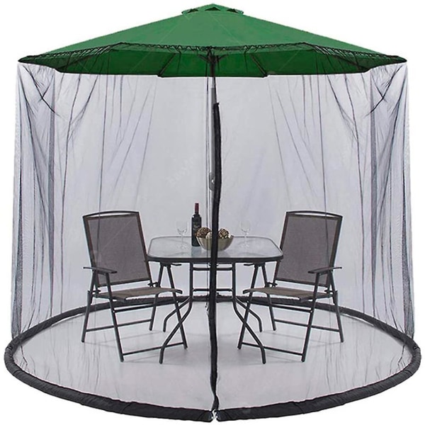 Utomhus trädgård uteplats paraply bord parasoll dragkedja myggnät 300*230cm