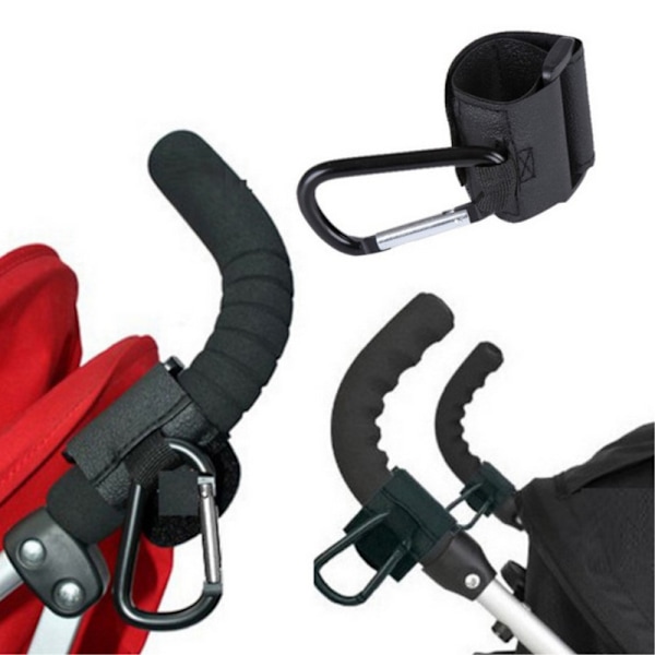 Barnvagnskrokar 2-Pack Black Svart