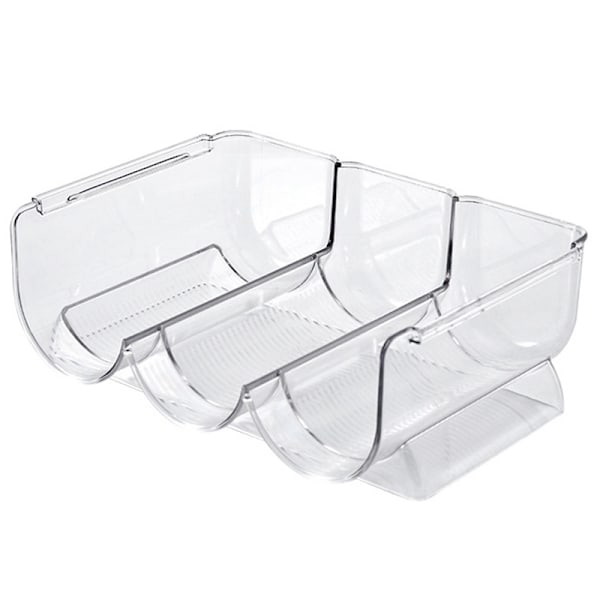 Stackbar Transparent Plastvinflaskehållare för Hemvisning - Rymmer 3 Flasko 3 layers