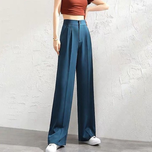 Woman's Length Loose Pants blue S