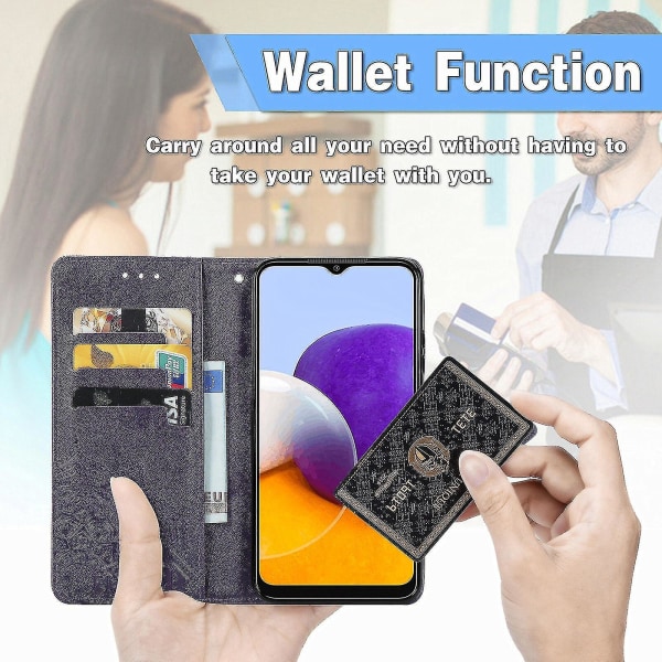 Samsung Galaxy A22 5g Fodral Läder plånboksfodral Magnetic Flip