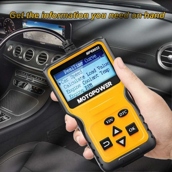 OBD2 Scanner Universal Engine Fault Code Reader, CAN-diagnoseverktøy for alle OBD II-biler siden 1996