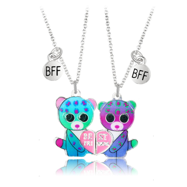 2pcs Matching Necklace For Best Friends Personalized Magnet Heart Pendant-yyc CMK