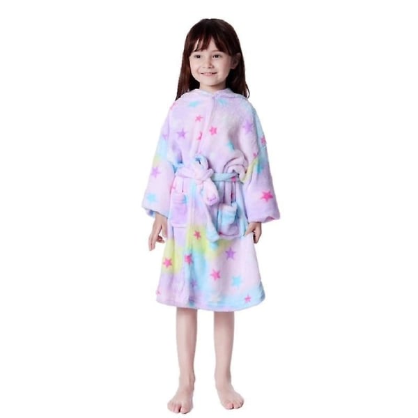 Children Bathrobes Rainbow Sleepwear K 11 / white pink