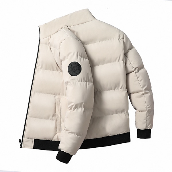 Vinterfrakk Herrefrakk Bomullsfrakk Varm Casual Lettvektsfrakk Khaki Kaki 4XL