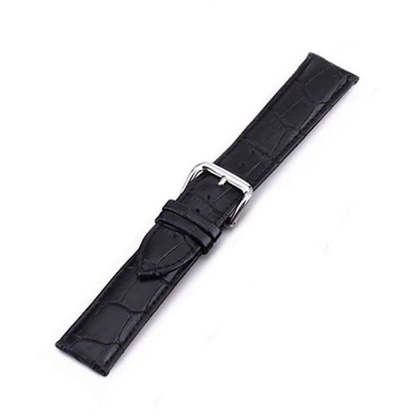 Kellon ranneke nahkaa 18 mm - Eri värejä Black Svart