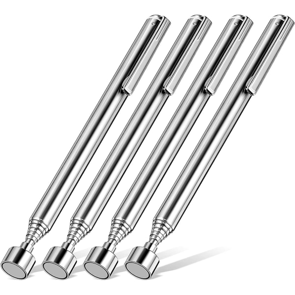 4-Pack 25" Telescoping Magnet Stick Gadgets Silver