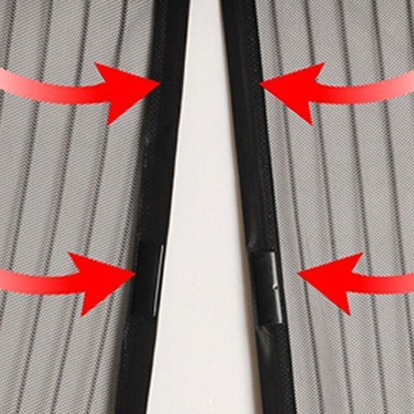 Myggnät magnetiskt för dörr altandörr 210x100 black one size